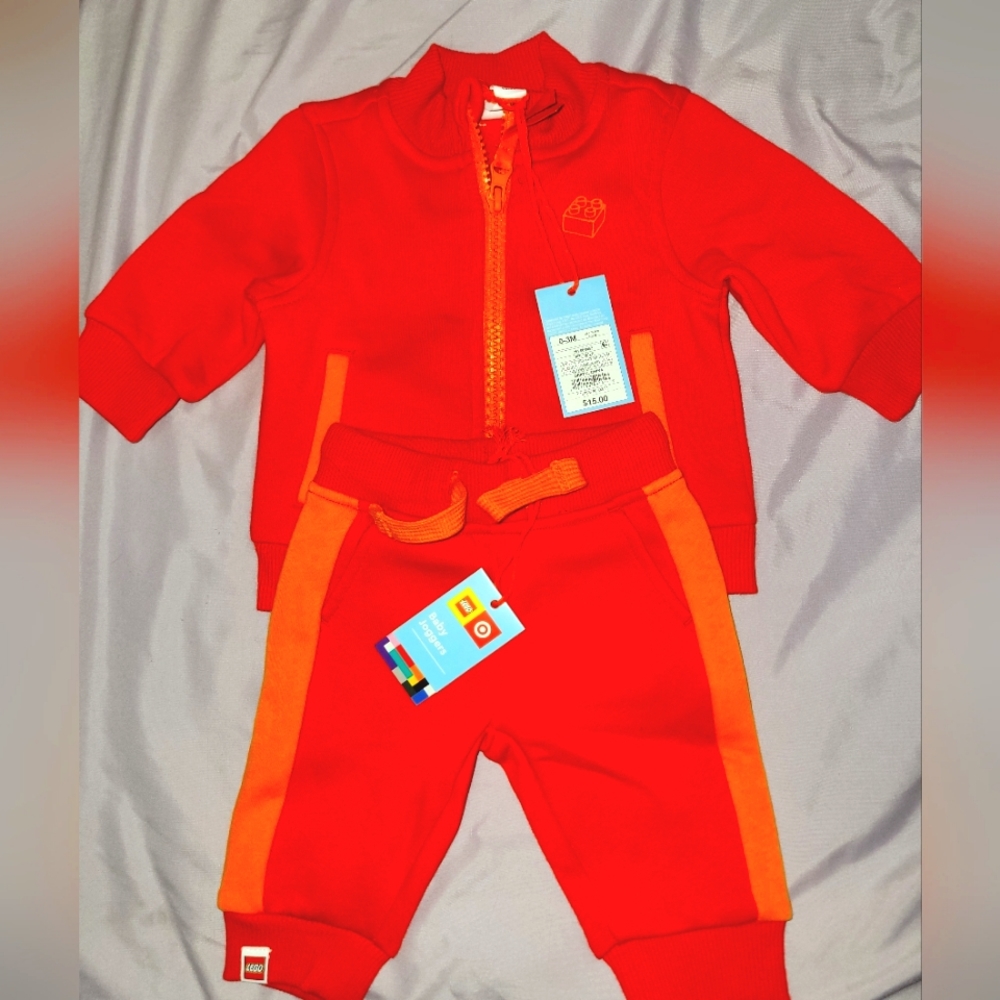 NWT Baby Two-piece Red Lego Set 0-3